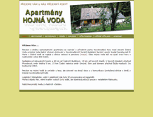 Tablet Screenshot of apartmany-hojnavoda.cz